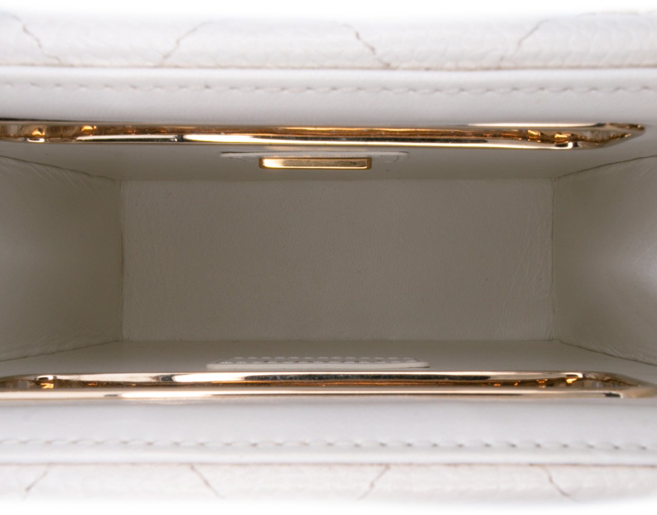 Chanel Mini Quilted Caviar Cut Out Evening Tote Wit