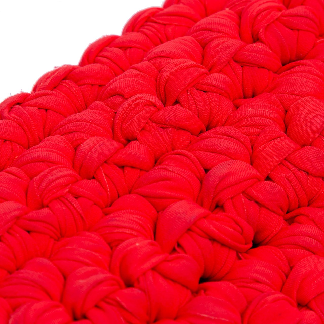 Chanel Neoprene Fancy Crochet Flap Rood