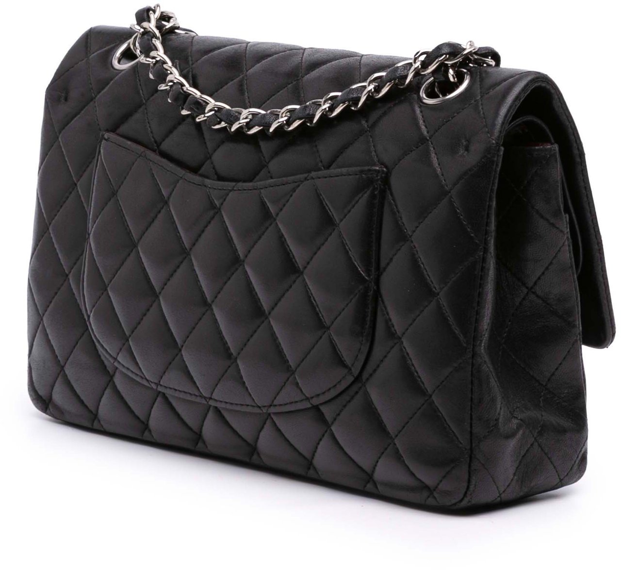 Chanel Medium Classic Lambskin Double Flap Zwart
