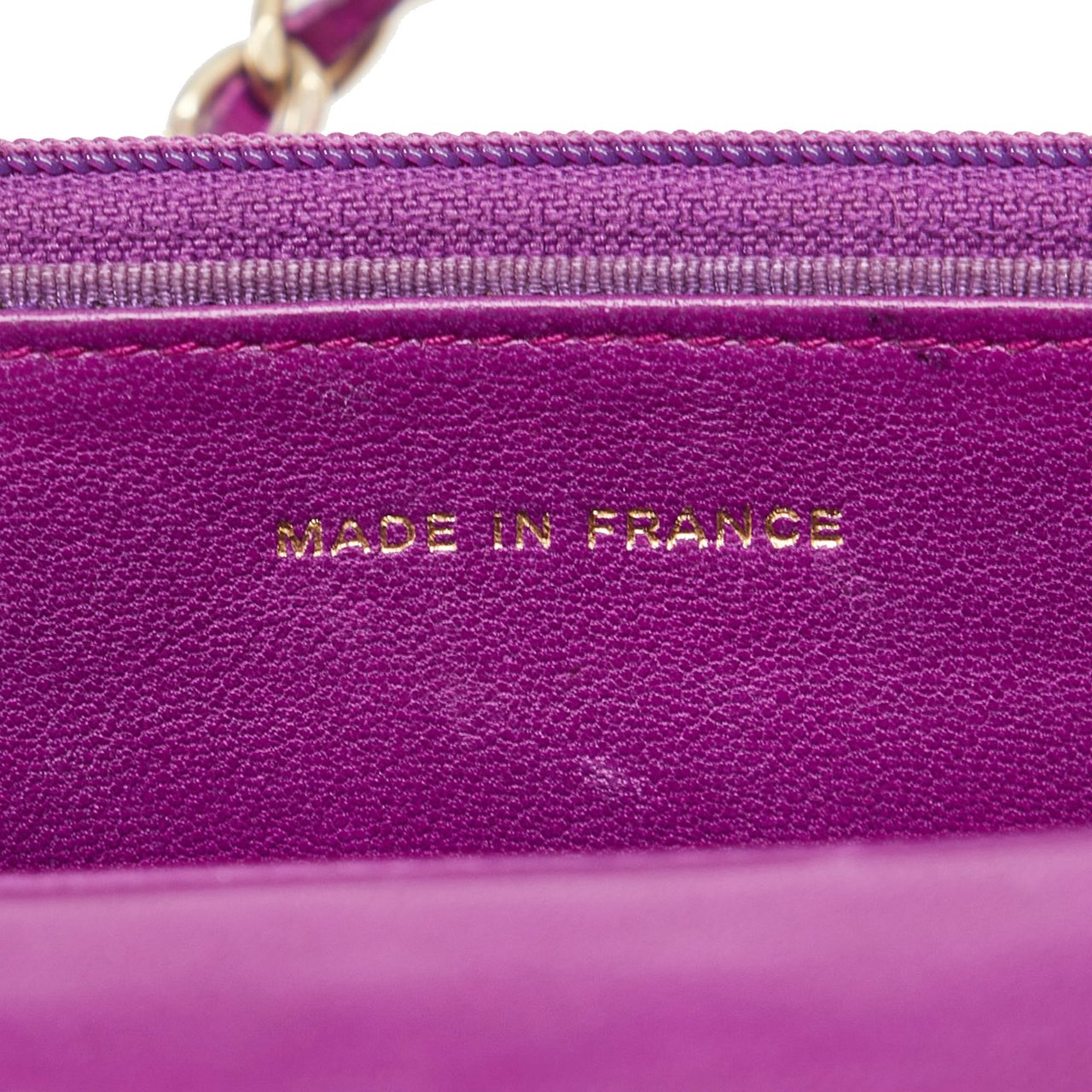 Chanel Quilted Lambskin Camellia Wallet On Chain Paars