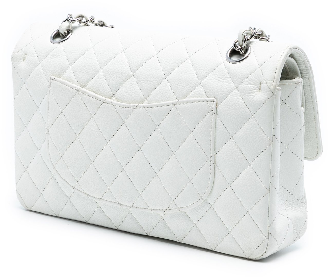 Chanel Medium Classic Caviar Double Flap Wit