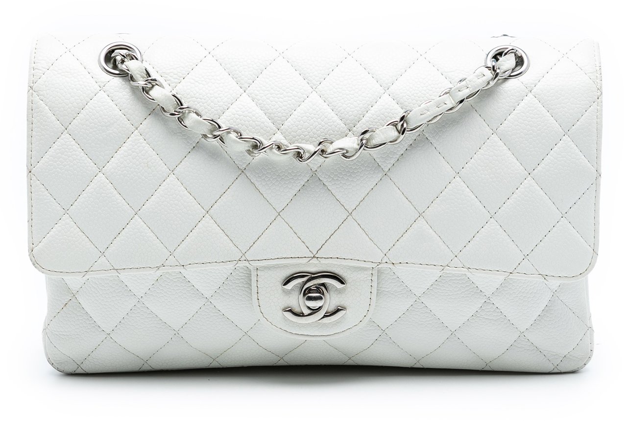 Chanel Medium Classic Caviar Double Flap Wit