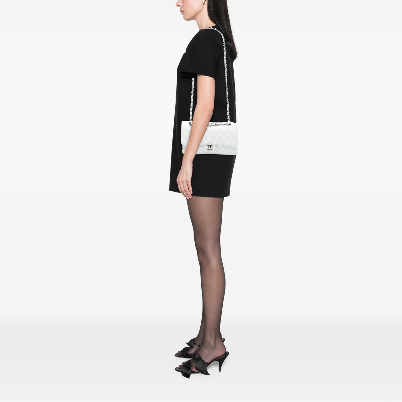 Chanel Medium Classic Caviar Double Flap Wit