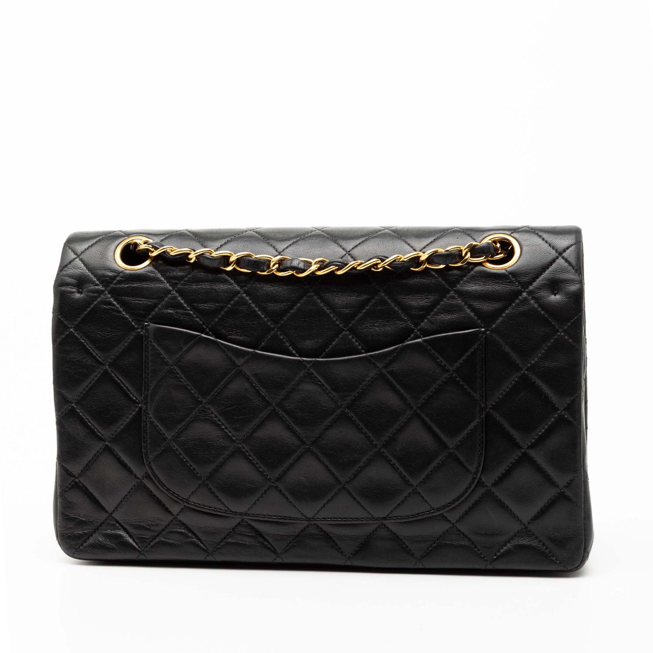 Chanel Medium Classic Lambskin Double Flap Zwart