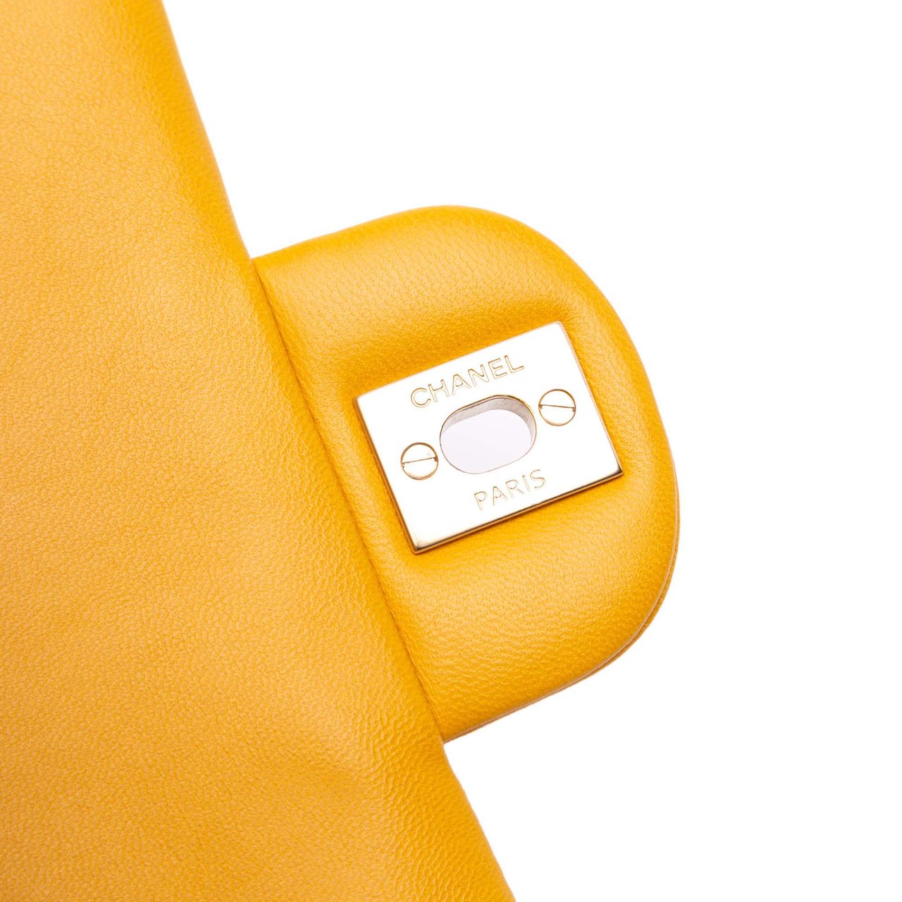 Chanel Mini Rectangular Classic Lambskin Single Flap Geel