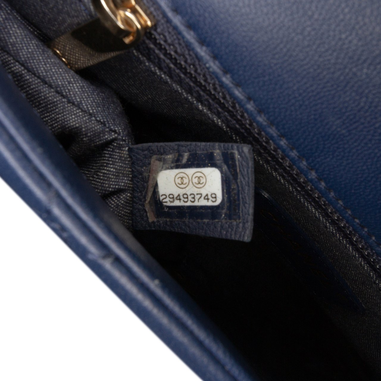 Chanel Small Lambskin Elegant Chain Single Flap Blauw
