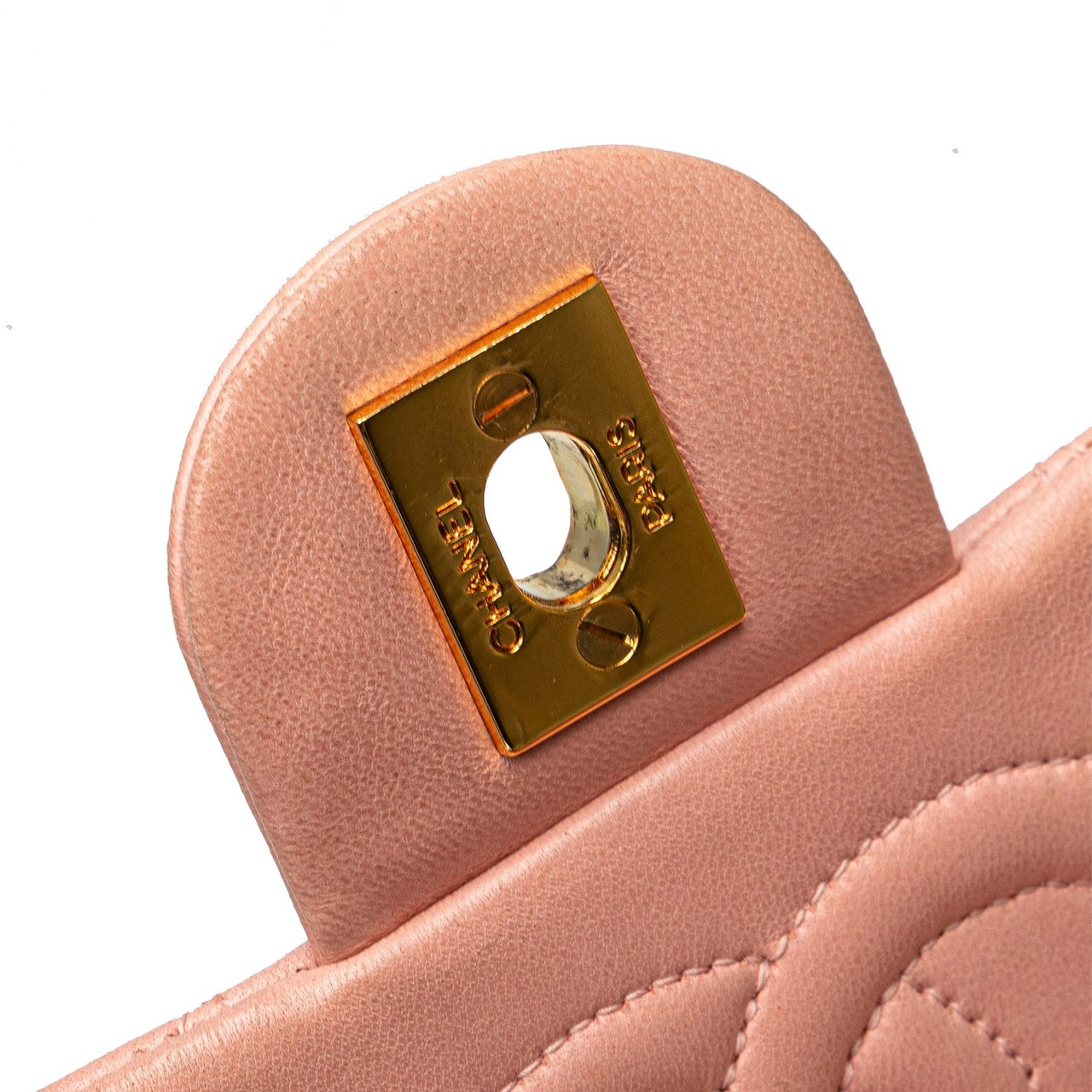 Chanel Mini Square Classic Lambskin Single Flap Roze