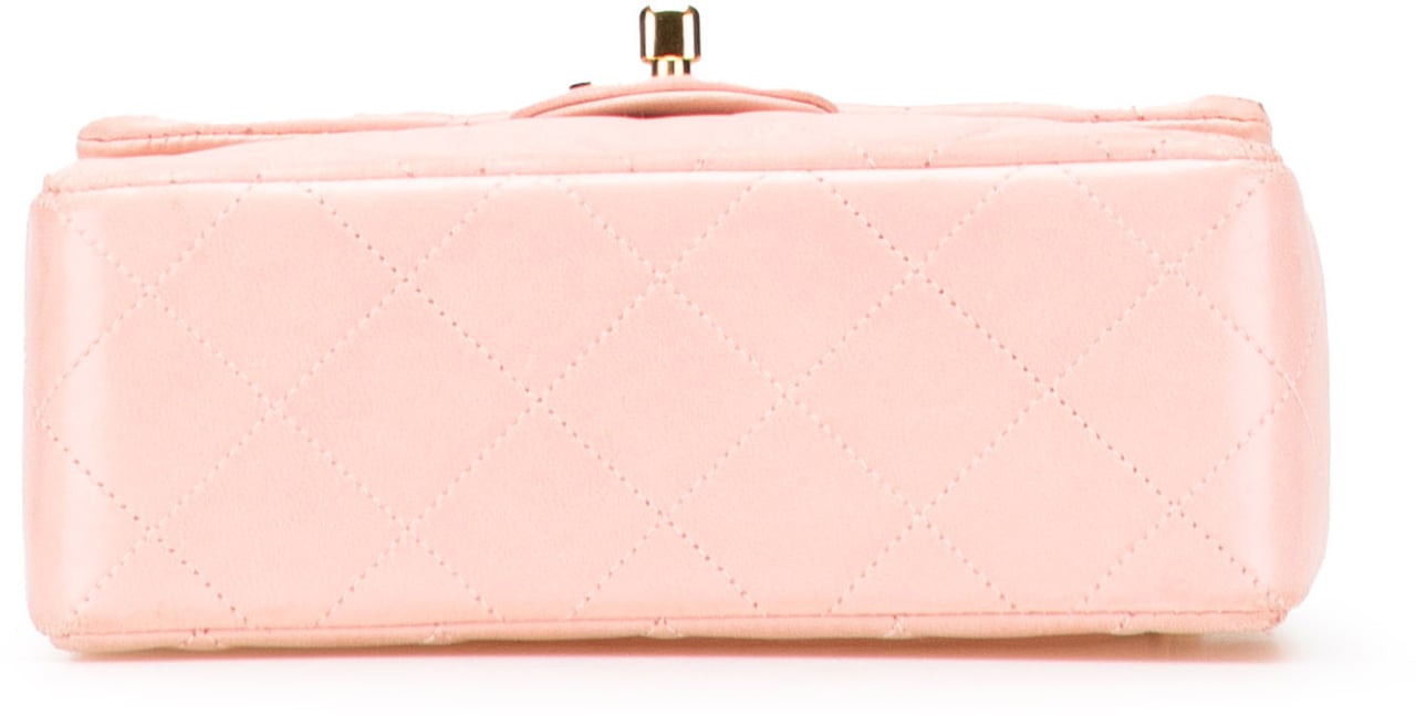Chanel Mini Square Classic Lambskin Single Flap Roze