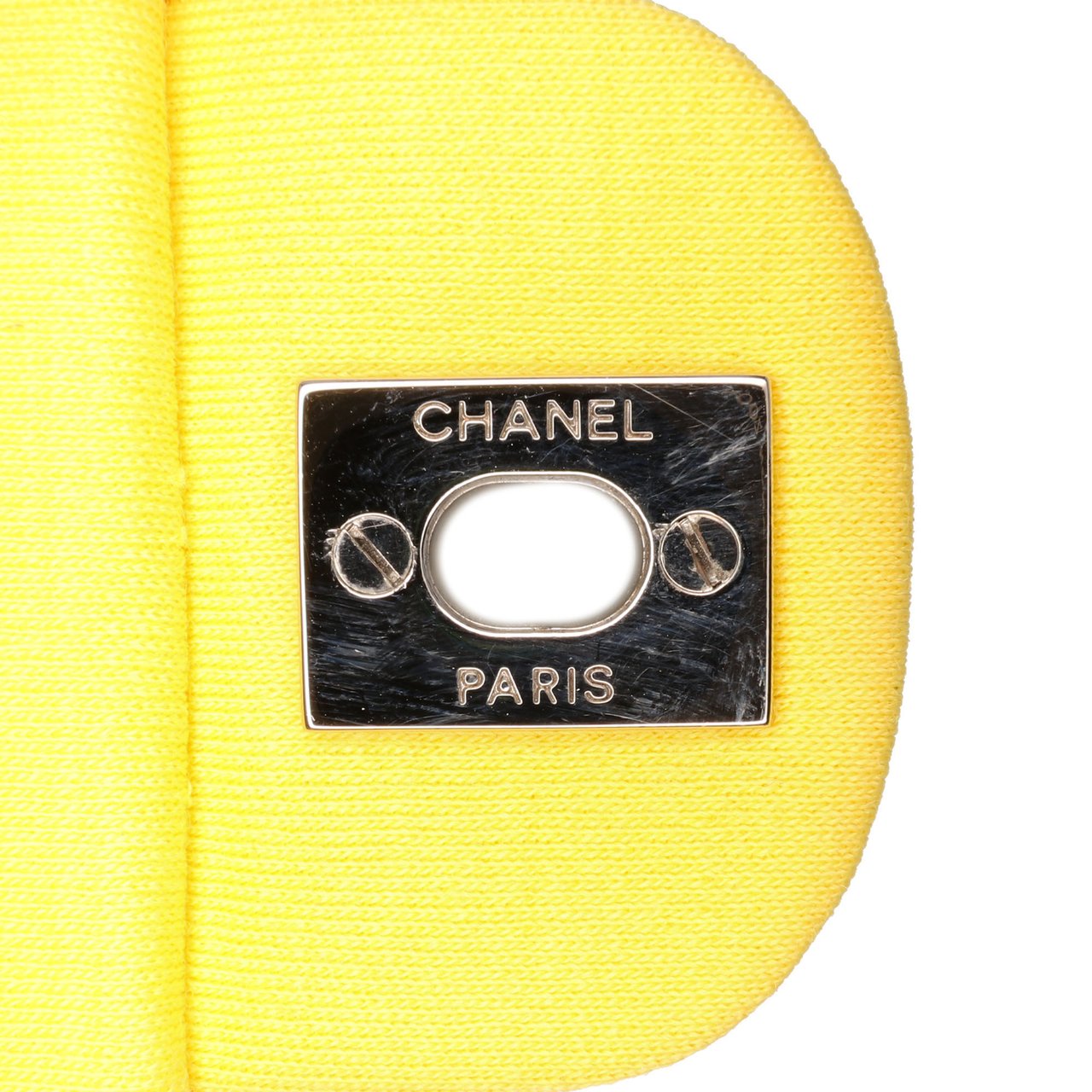 Chanel Chevron Jersey East West Flap Geel