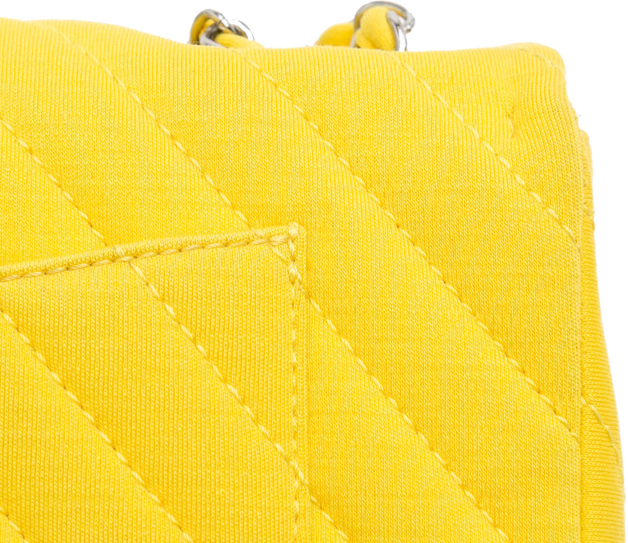Chanel Chevron Jersey East West Flap Geel