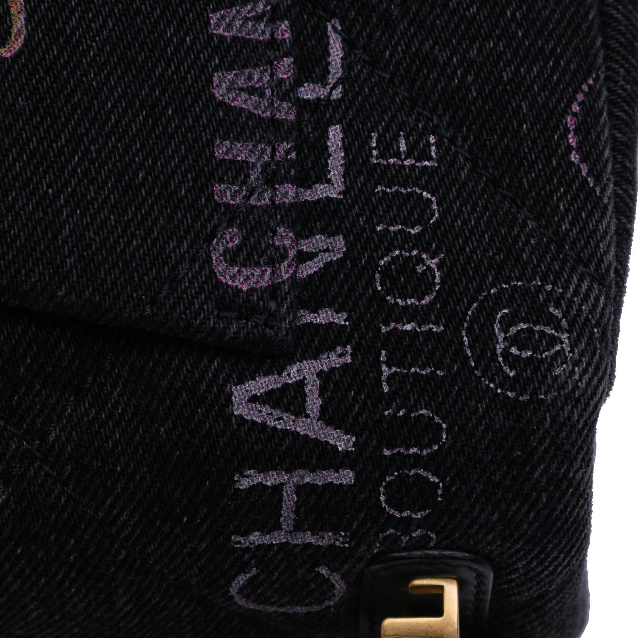 Chanel Mini Rectangular Quilted Denim Mood Flap Grijs