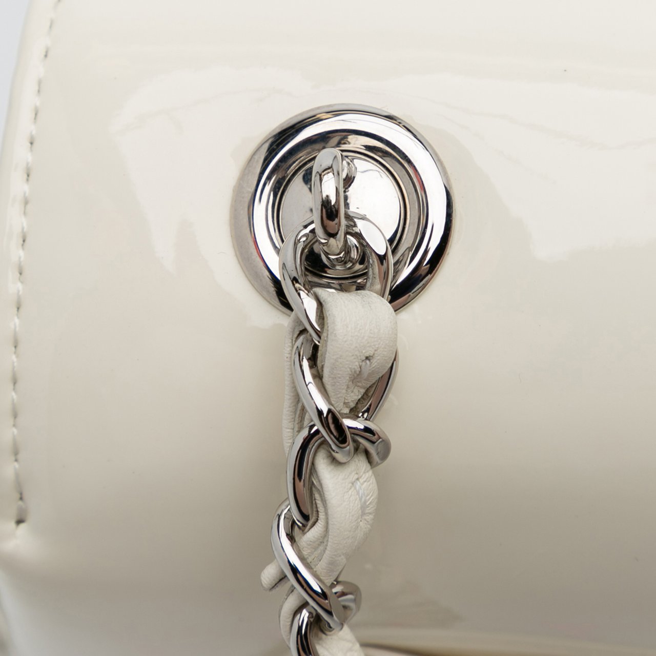 Chanel Small Patent Camellia Single Flap Wit