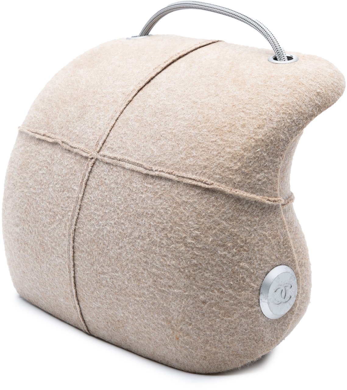 Chanel Felt Millennium Hard Case Crossbody Bruin