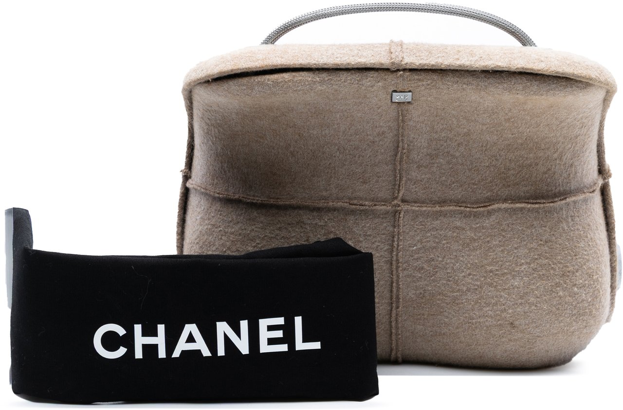 Chanel Felt Millennium Hard Case Crossbody Bruin