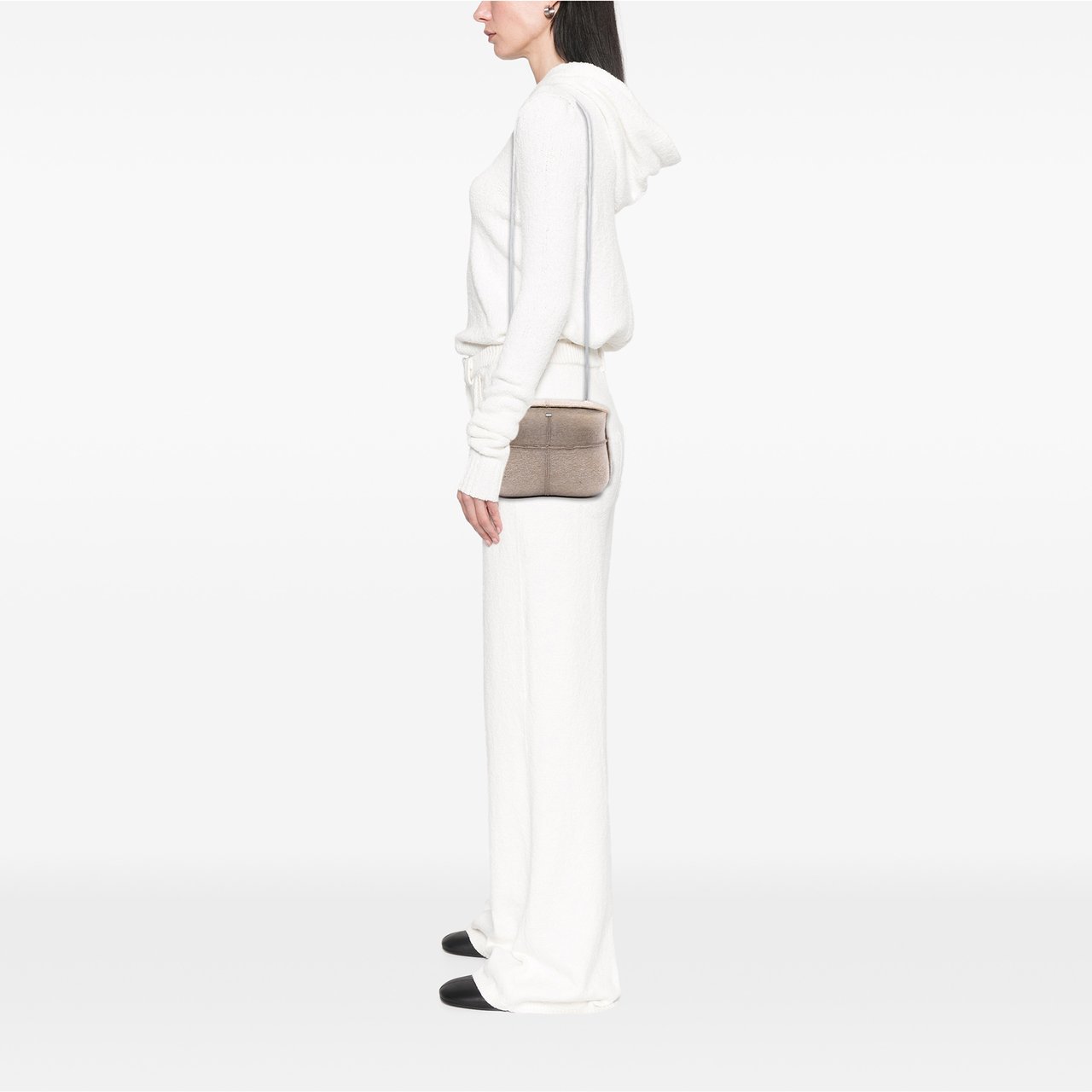 Chanel Felt Millennium Hard Case Crossbody Bruin