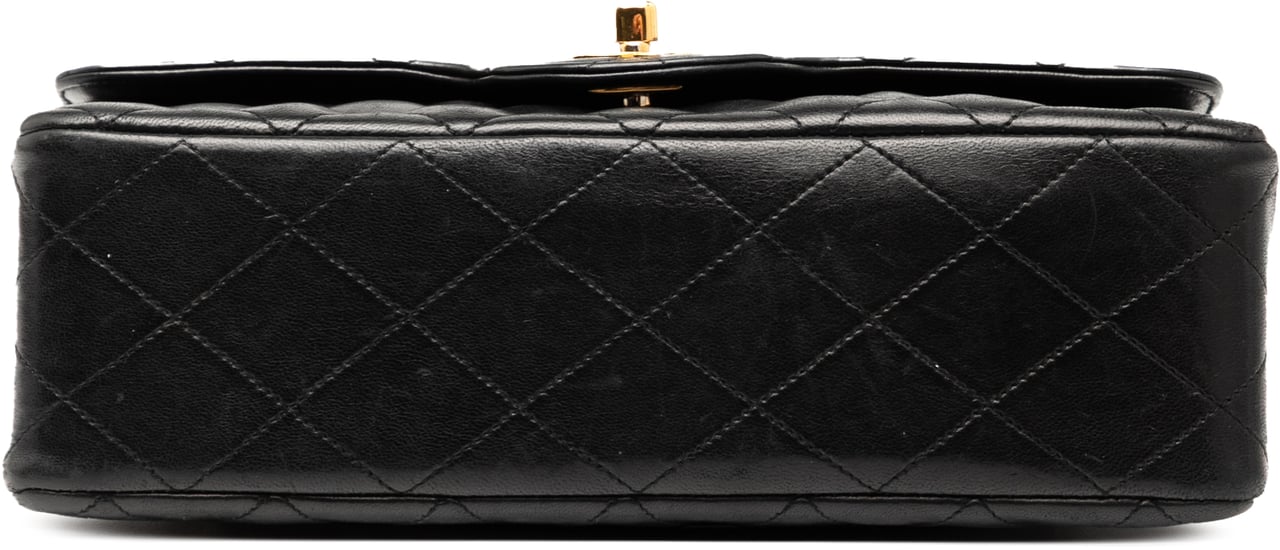 Chanel Small CC Quilted Lambskin Double Flap Zwart