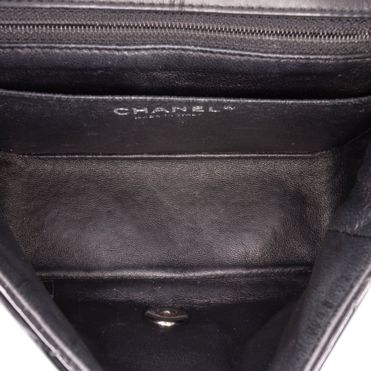 Chanel Mini Square Classic Patent Single Flap Zwart