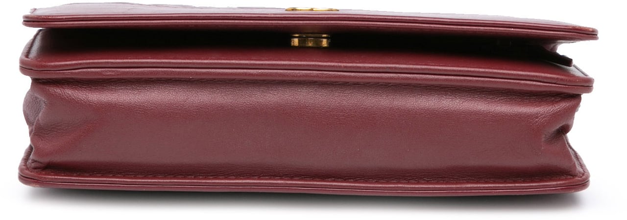 Chanel Quilted Aged Calfskin Gabrielle Wallet on Chain Rood