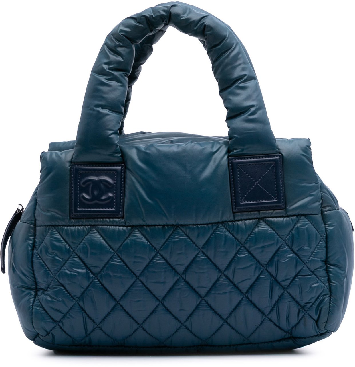 Chanel Small Quilted Nylon Coco Cocoon Tote Blauw