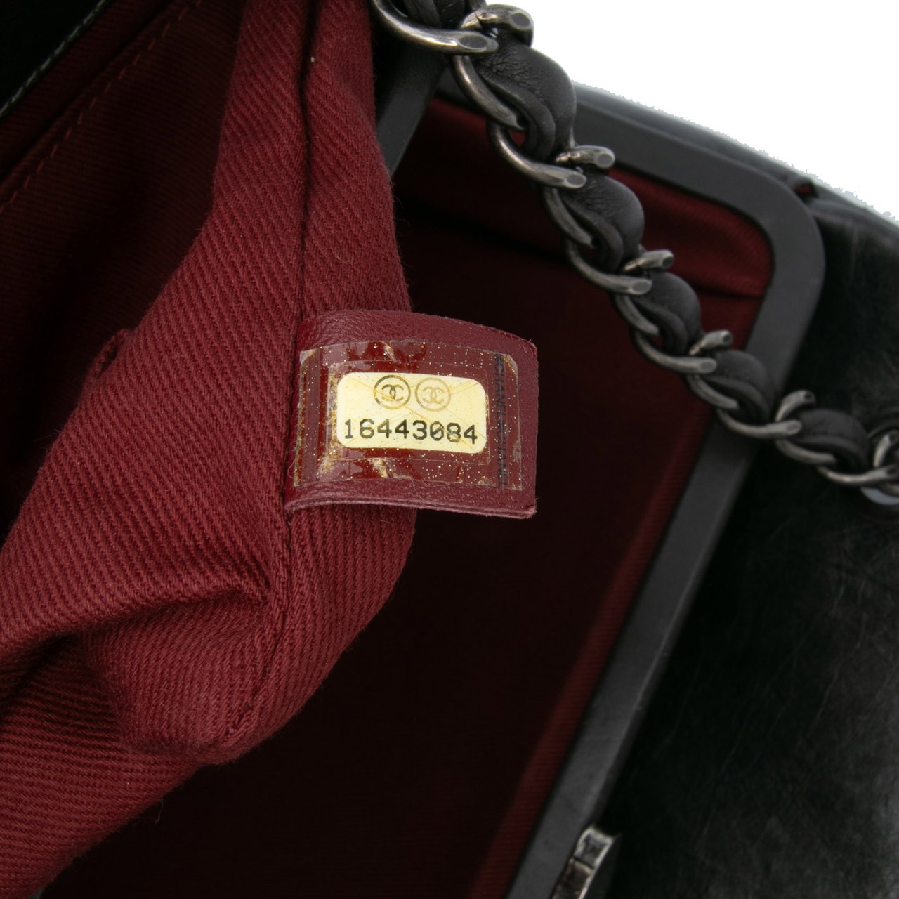 Chanel Large Aged Calfskin Just Mademoiselle Bowling Bag Grijs