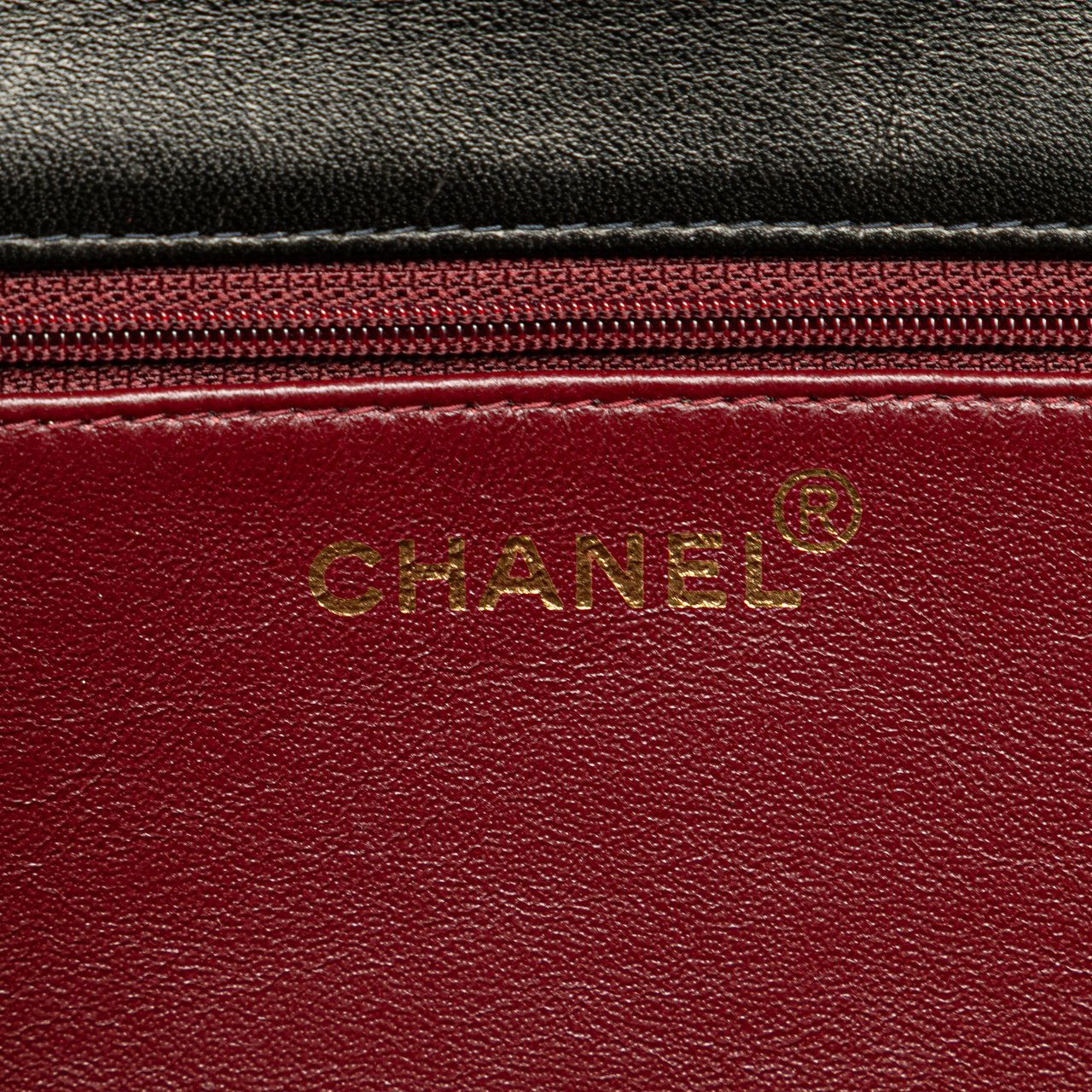Chanel CC Quilted Lambskin Full Single Flap Zwart