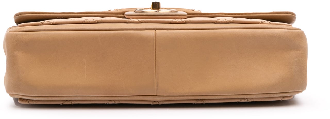 Chanel Medium Bicolor Calfskin Graphic Flap Bruin