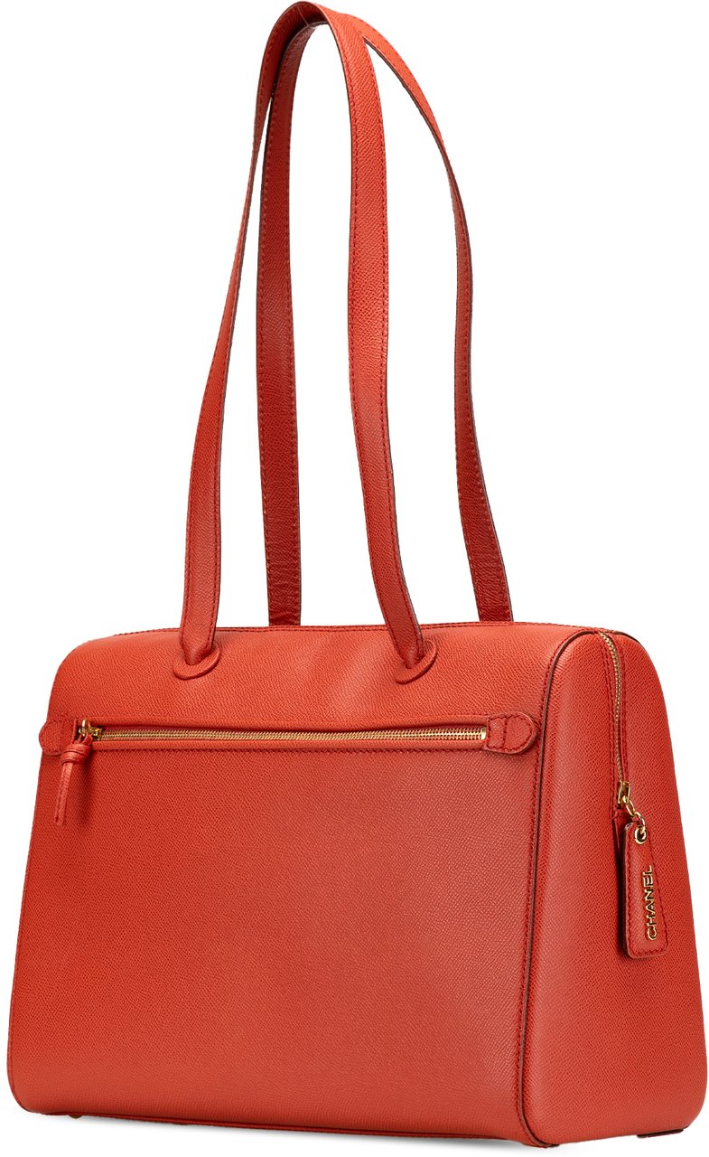 Chanel Grained Calfskin Tote Oranje