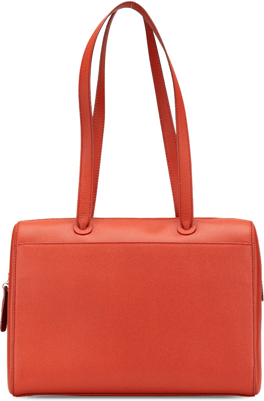 Chanel Grained Calfskin Tote Oranje