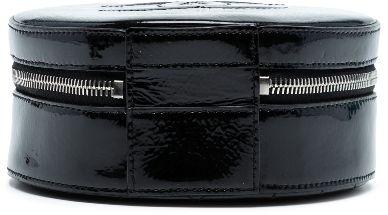 Chanel Patent Leather Round As Earth Crossbody Zwart