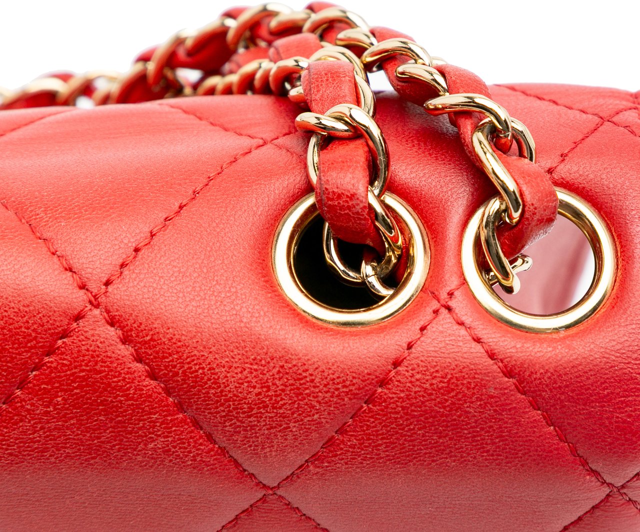 Chanel Large Quilted Lambskin Golden Class Flap Rood