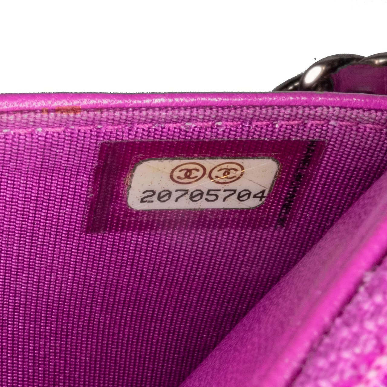 Chanel Lambskin Coco Boy Wallet On Chain Paars