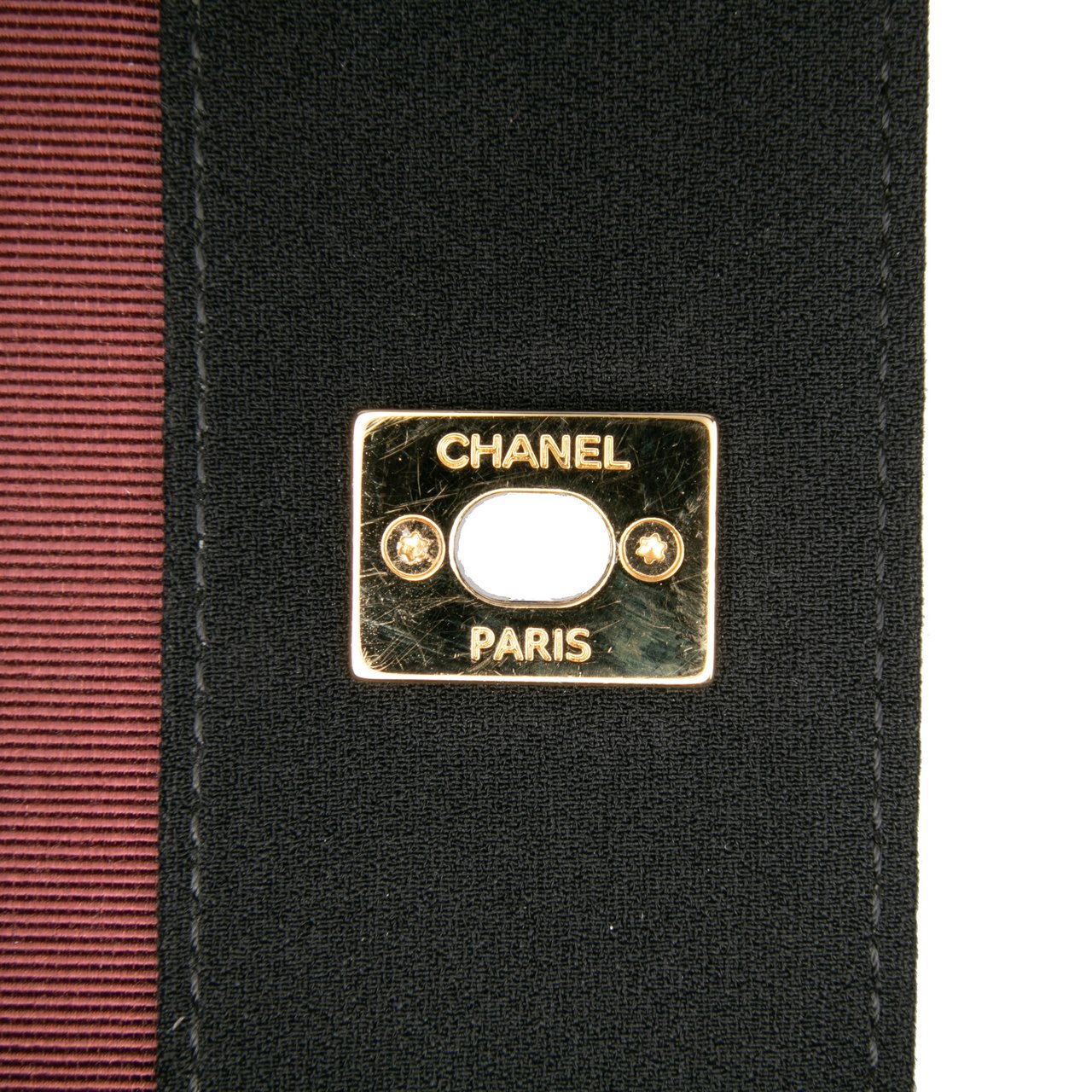 Chanel Small Bicolor Quilted Grosgrain Satin Small Mademoiselle Double Flap Rood