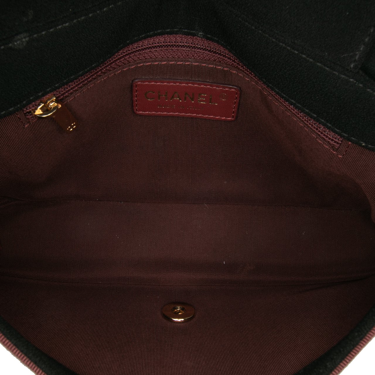 Chanel Small Bicolor Quilted Grosgrain Satin Small Mademoiselle Double Flap Rood