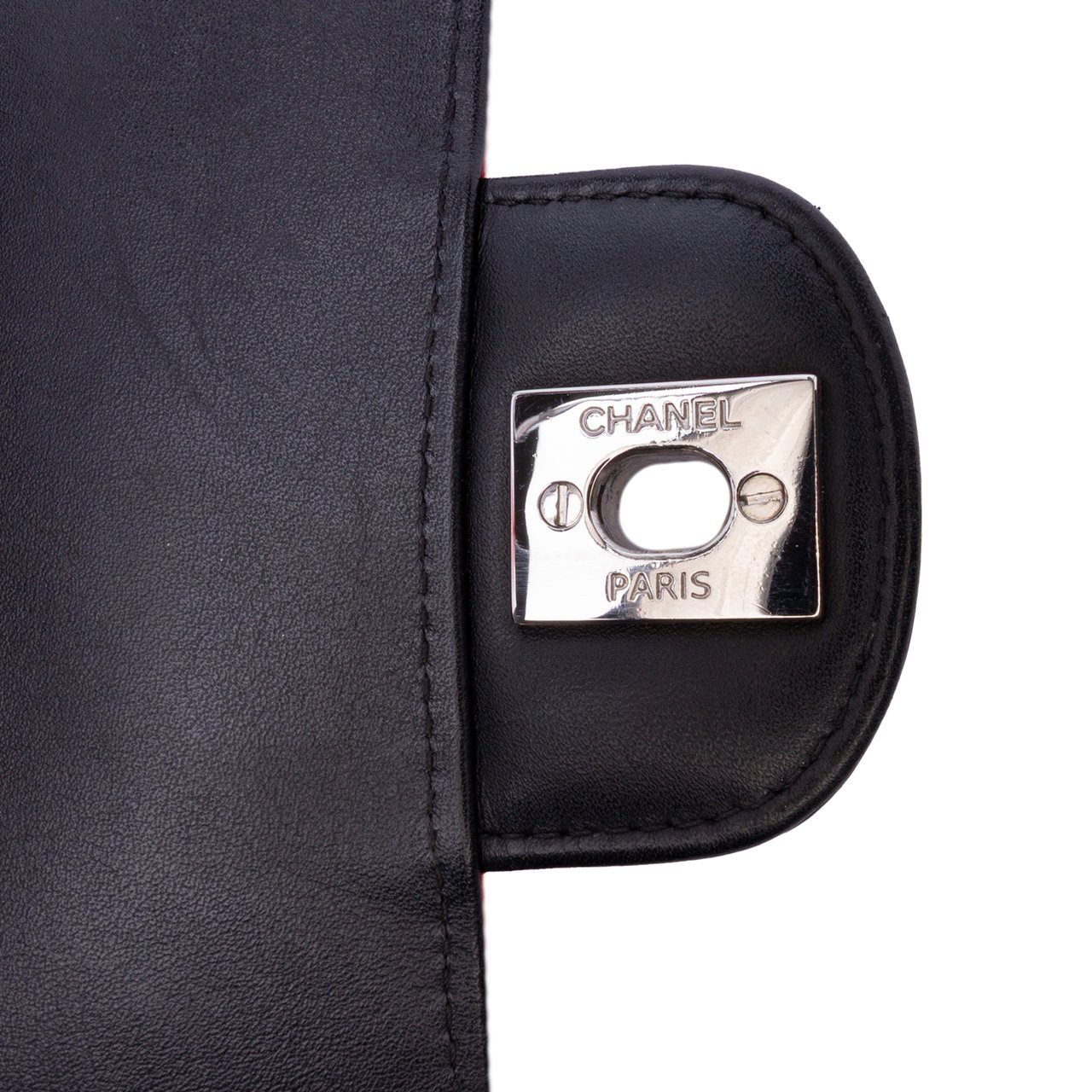 Chanel Mini Rectangular Classic Bicolor Patent Single Flap Rood