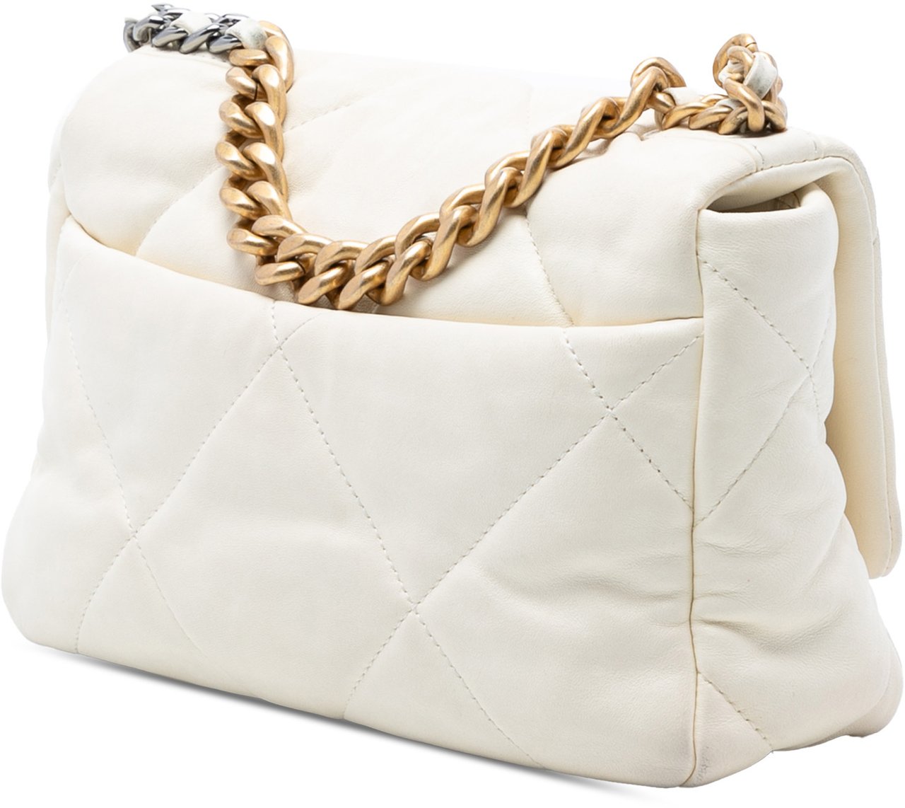 Chanel Medium Lambskin 19 Flap Wit