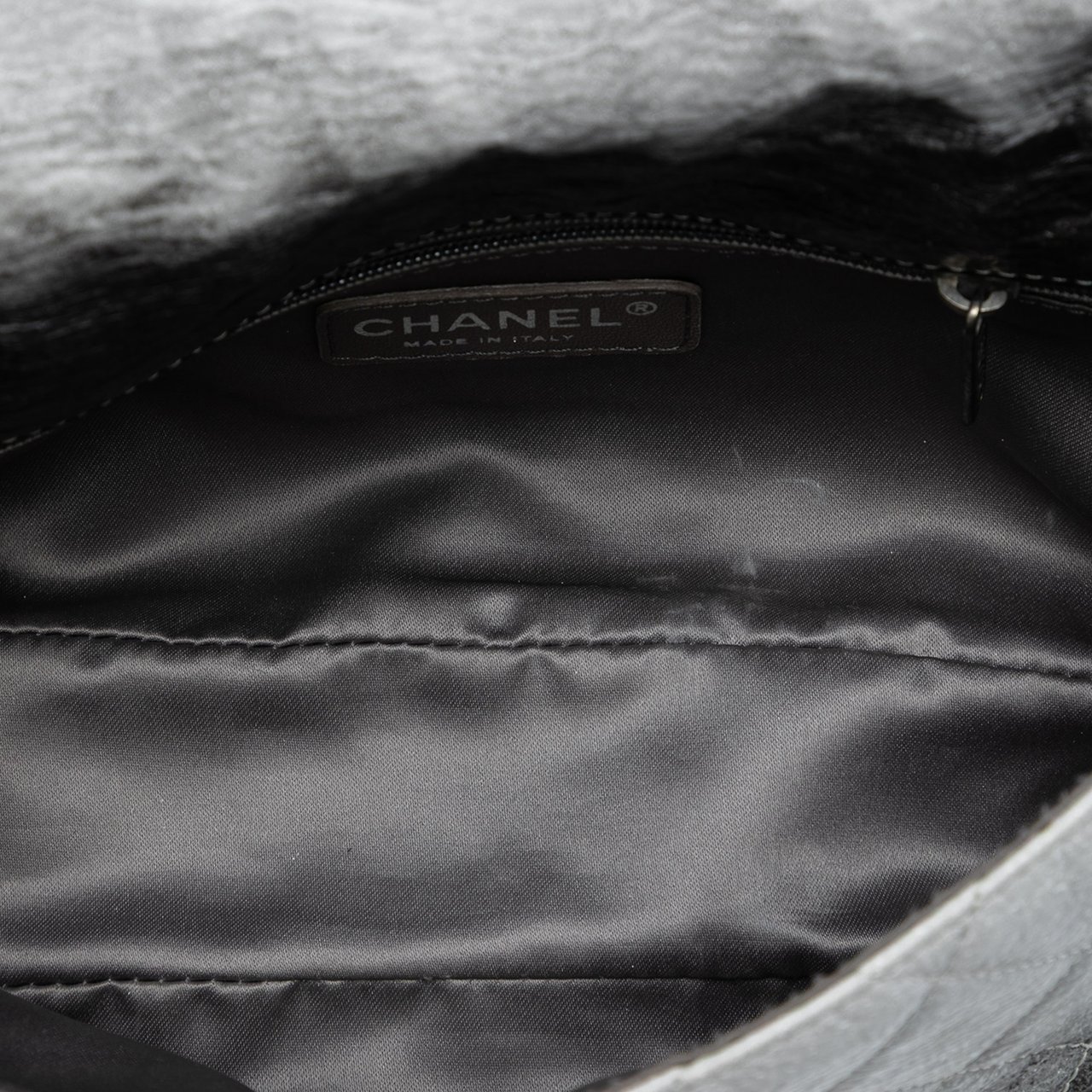 Chanel Small CC Quilted Vinyl Melrose Degrade Flap Grijs