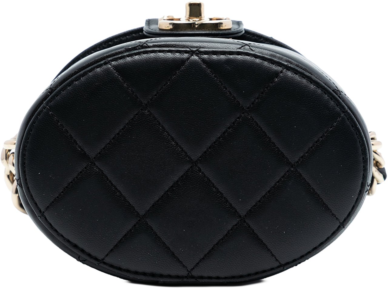 Chanel Mini Quilted Lambskin Elegant Chain Vanity Case Zwart