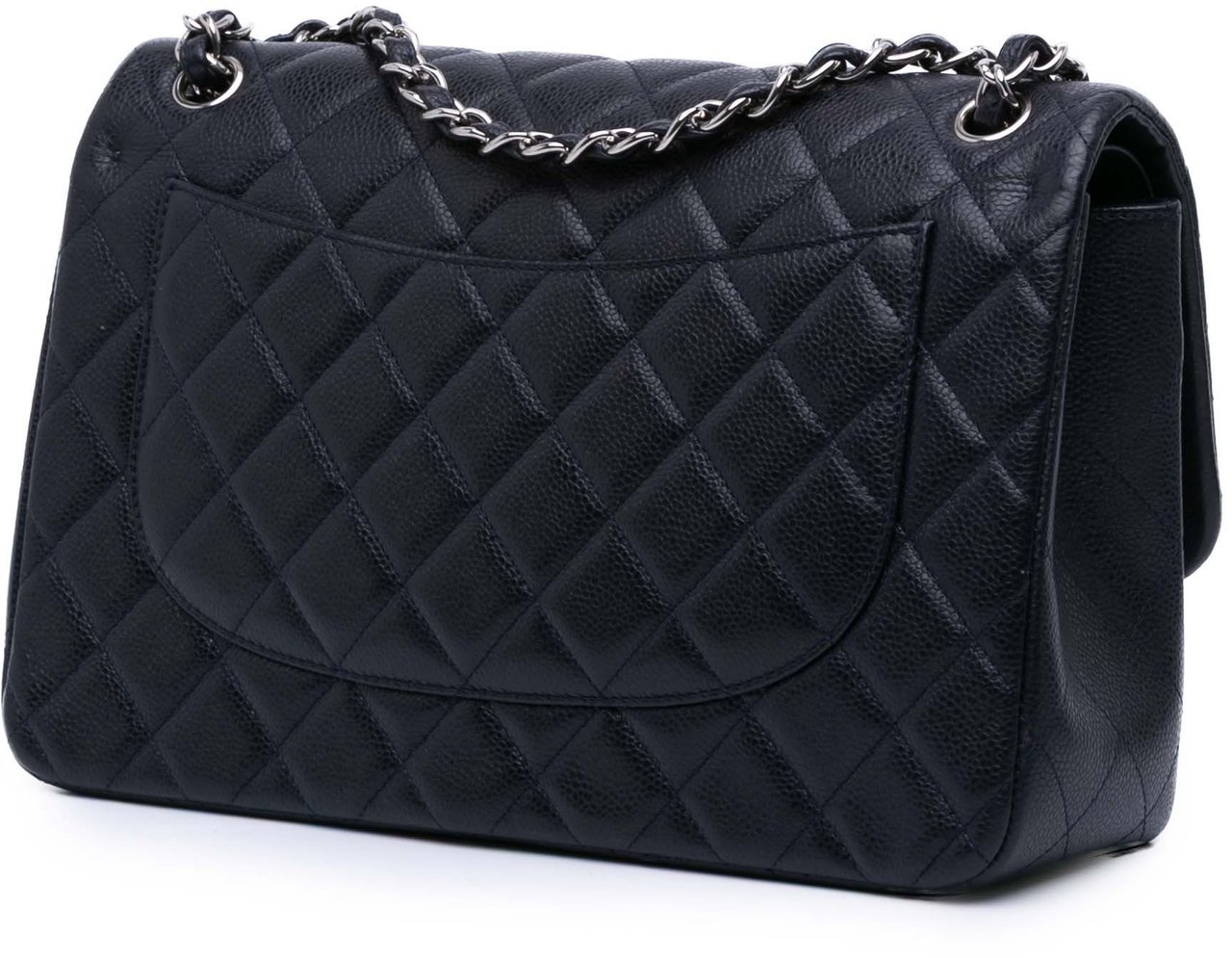 Chanel Jumbo Classic Caviar Double Flap Blauw