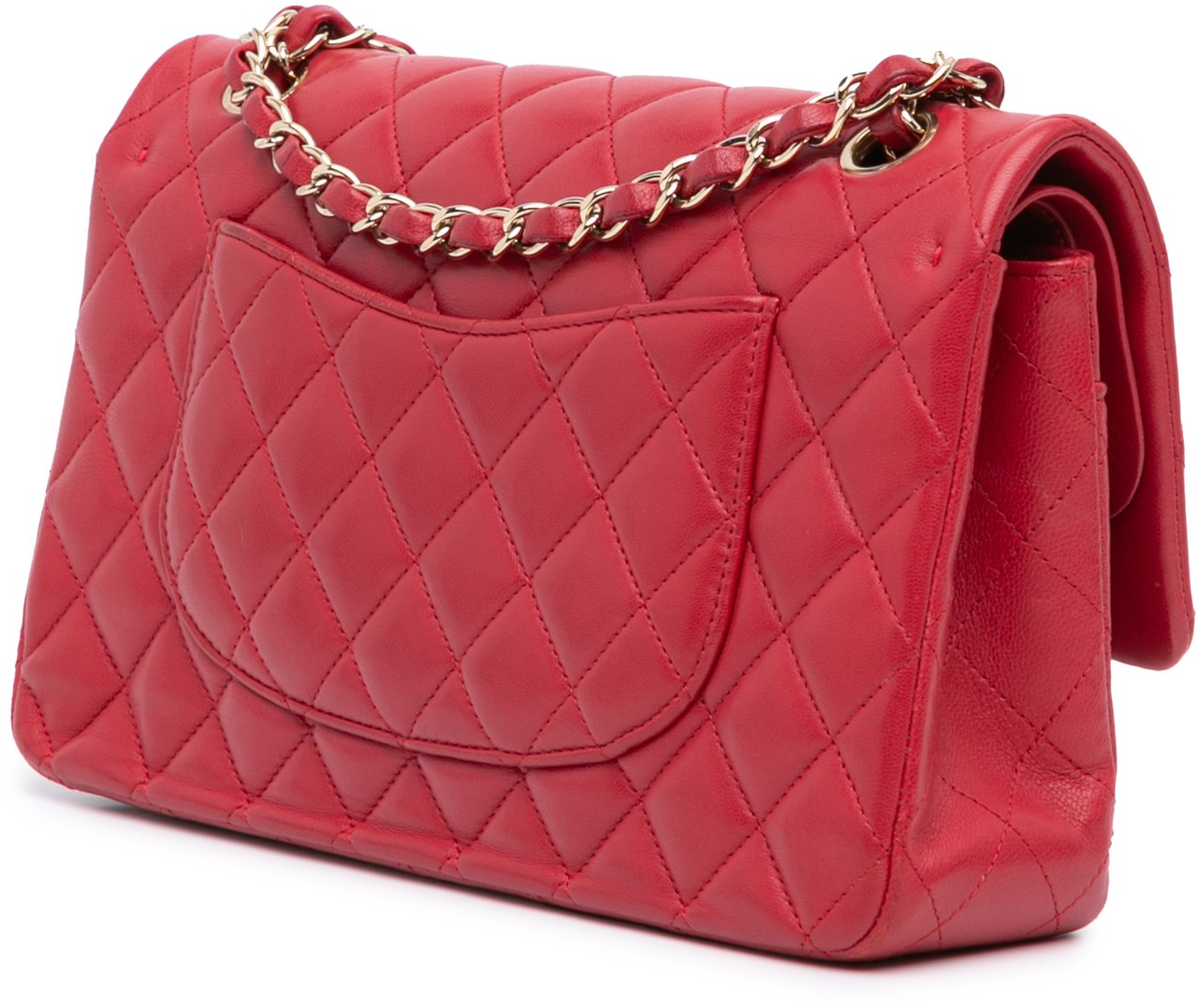 Chanel Medium Classic Lambskin Double Flap Roze