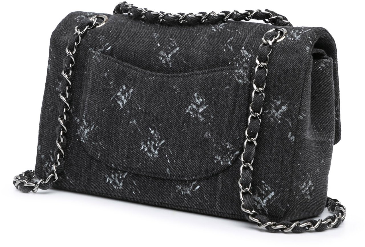 Chanel Medium Denim Double Flap Zwart