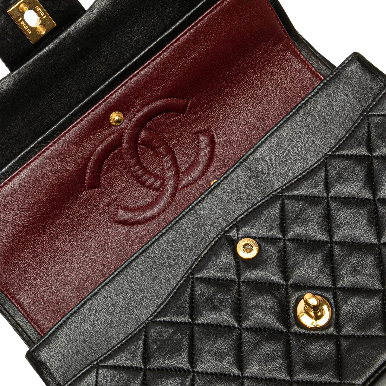 Chanel Medium Classic Lambskin Double Flap Zwart
