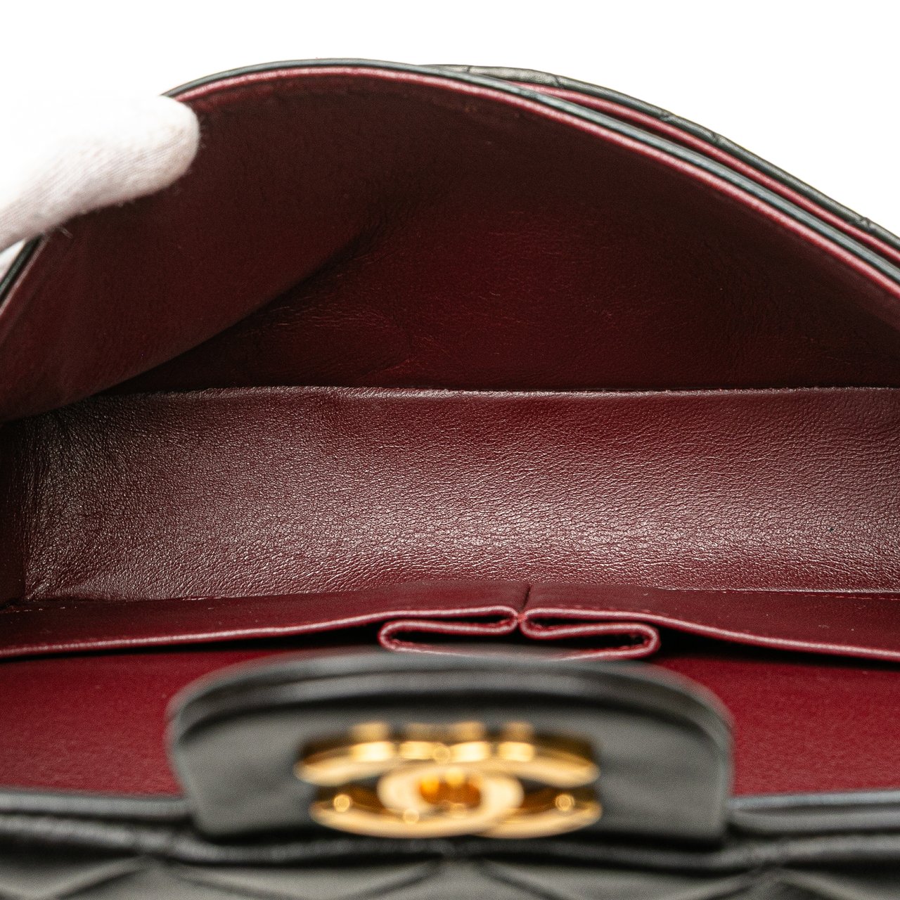 Chanel Medium Classic Lambskin Double Flap Zwart