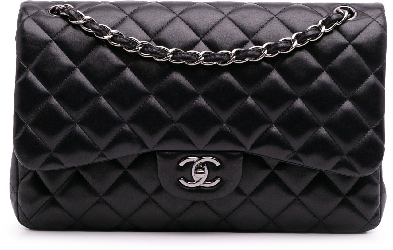 Chanel Jumbo Classic Lambskin Double Flap Zwart