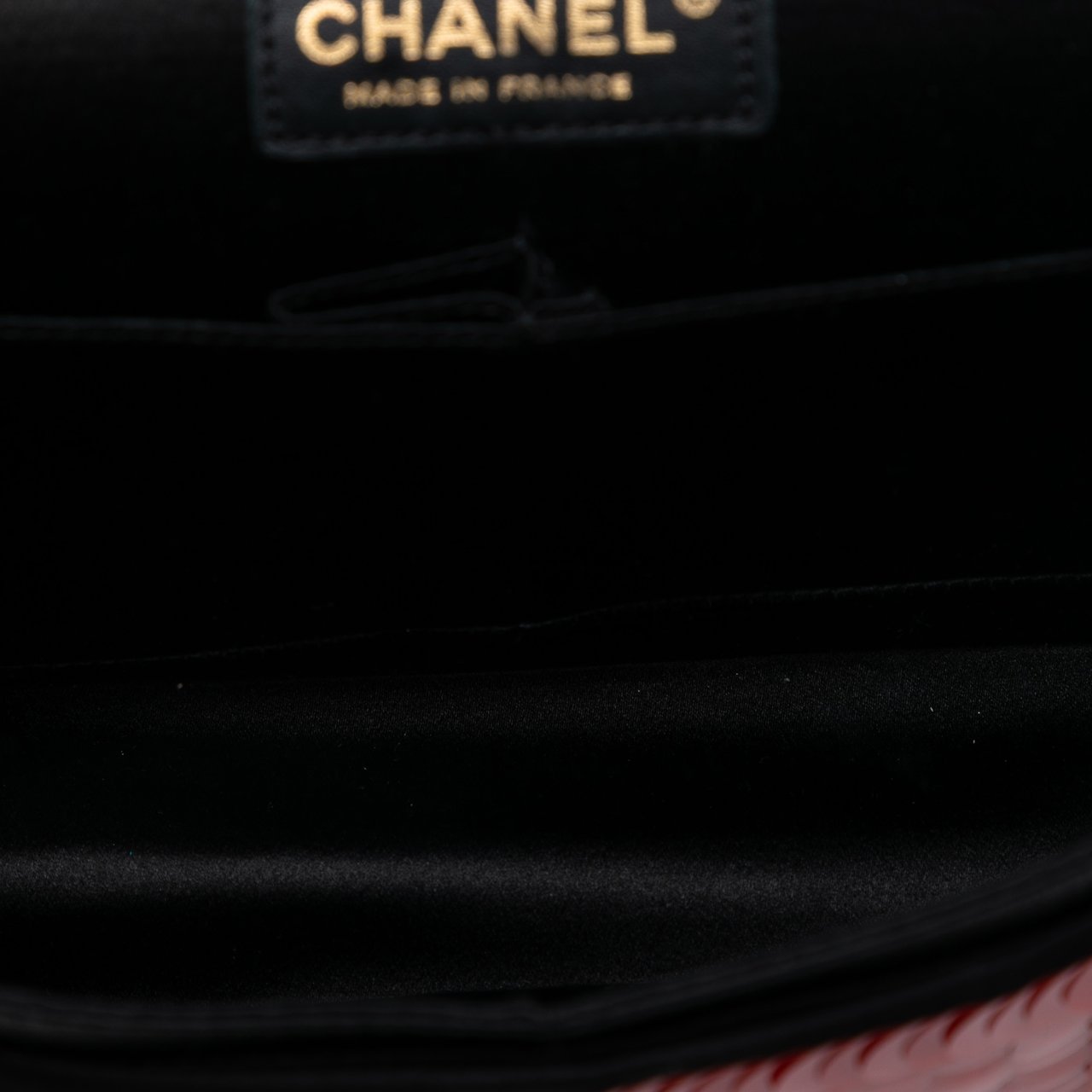 Chanel Paris-Shanghai Medium Satin and Sequins Double Flap Rood