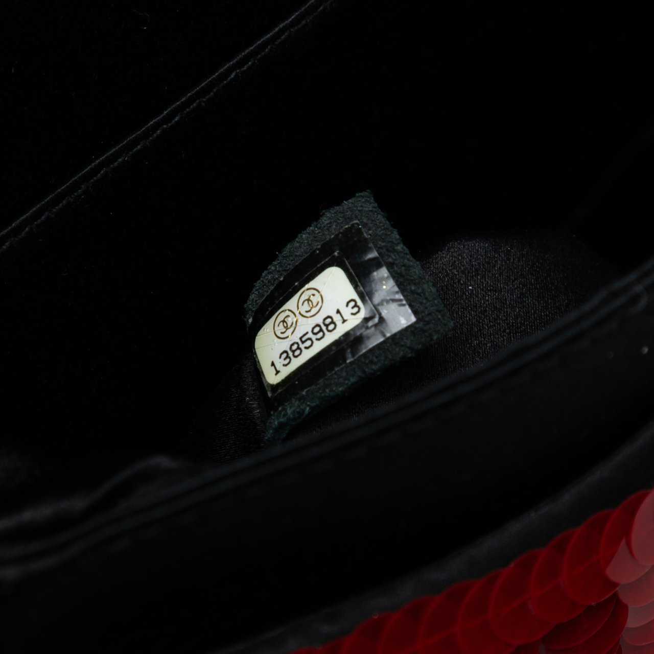 Chanel Paris-Shanghai Medium Satin and Sequins Double Flap Rood