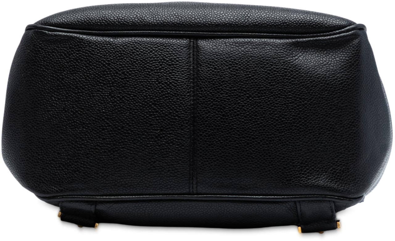 Chanel CC Caviar Turn Lock Backpack Zwart