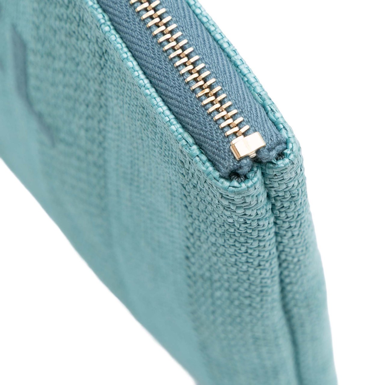 Chanel Medium Tweed Deauville O Case Clutch Blauw