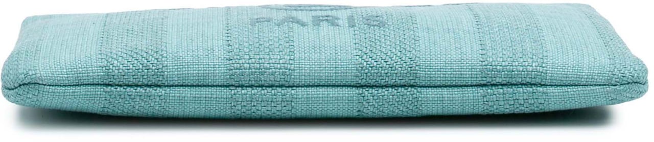Chanel Medium Tweed Deauville O Case Clutch Blauw