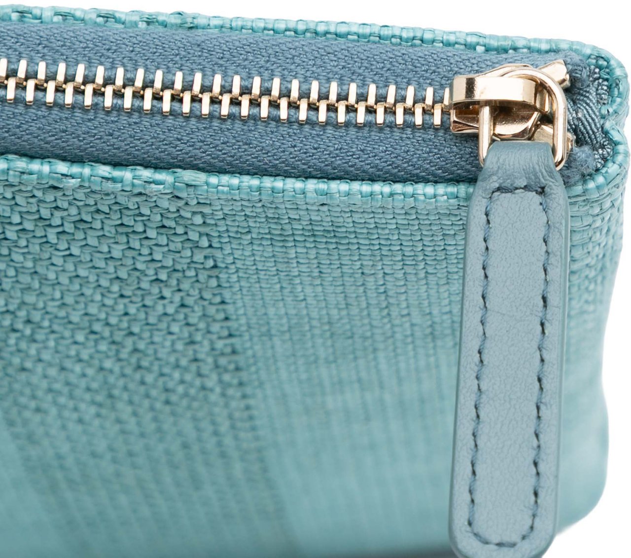 Chanel Medium Tweed Deauville O Case Clutch Blauw