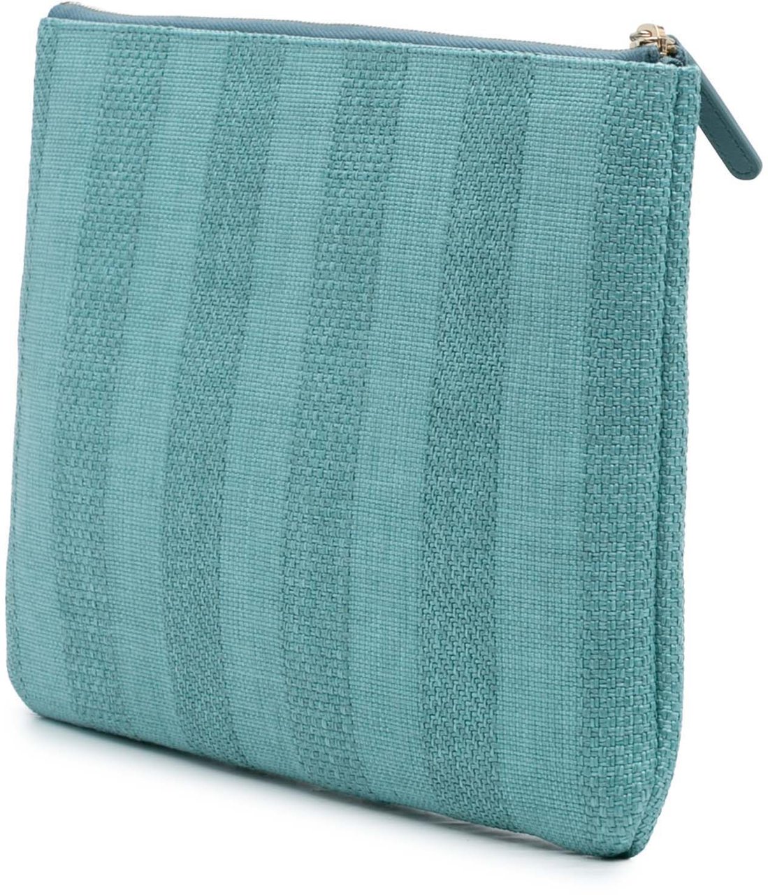 Chanel Medium Tweed Deauville O Case Clutch Blauw